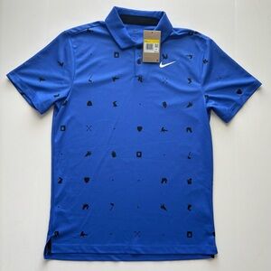 Men’s Nike Golf Tour Dri-Fit Icon Print Polo Shirt Small New With Tags MSRP $80
